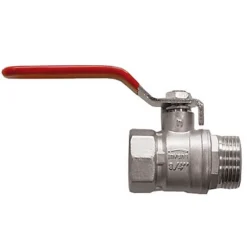 Invena 1 Inch Inline Water Ball Valve Quarter Turn Steel Handle DN25 Female X Male Thread