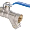 Invena 1 Inch Water Flow Rate Ball Valve With Strainer Female