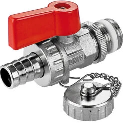 Invena 3/4 Inch Water Drain Valve Cock Tap With Garden Hose Plug Chromed Brass