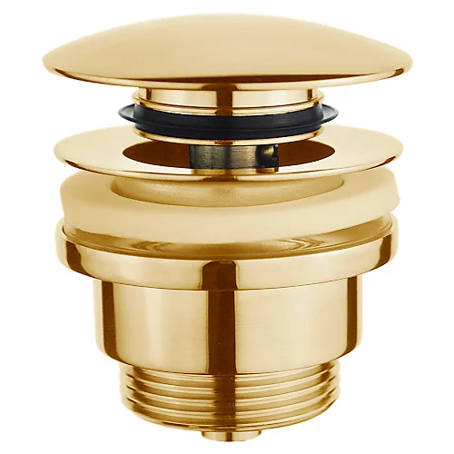 Kuchinox Gold Colour Finished Click-Clack Bathroom Drain Waste Button Universal Type 1 Kuchinox Gold Colour Finished Click-Clack Bathroom Drain Waste Button Universal Type