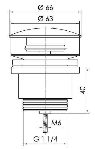Kuchinox Gold Colour Finished Click-Clack Bathroom Drain Waste Button Universal Type 2 Kuchinox Gold Colour Finished Click-Clack Bathroom Drain Waste Button Universal Type - Image 2