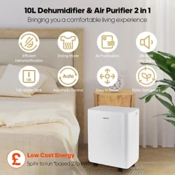 LEXENT MEVAGISSEY 10L Low Energy Dehumidifier With Humidistat, Air Purifier, Quiet, Laundry Drying, 4 Stage Purifications 6 LEXENT MEVAGISSEY 10L Low Energy Dehumidifier With Humidistat, Air Purifier, Quiet, Laundry Drying, 4 Stage Purifications -Diy lexent mevagissey 10l low energy dehumidifier with humidistat air purifier quiet laundry drying 4 stage purifications5065007722077 03c MP