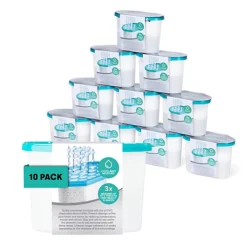 LIVIVO 10-Pack Of 500ml Interior Dehumidifiers - Stop Damp, Mildew, Mould & Condensation - Home Moisture Absorber & Remover