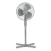 LIVIVO 16-Inch Pedestal Standing Floor Fan - Adjustable Height, 3-Speed Settings, And Oscillating Function In Sleek Black Design