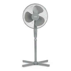 LIVIVO 16-Inch Pedestal Standing Floor Fan - Adjustable Height, 3-Speed Settings, And Oscillating Function In Sleek Black Design