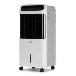 LIVIVO Digital Oscillating Air Cooler & Humidifier - 3 Speed Settings With 12L Water Tank, LED Display With Soft Touch Controls
