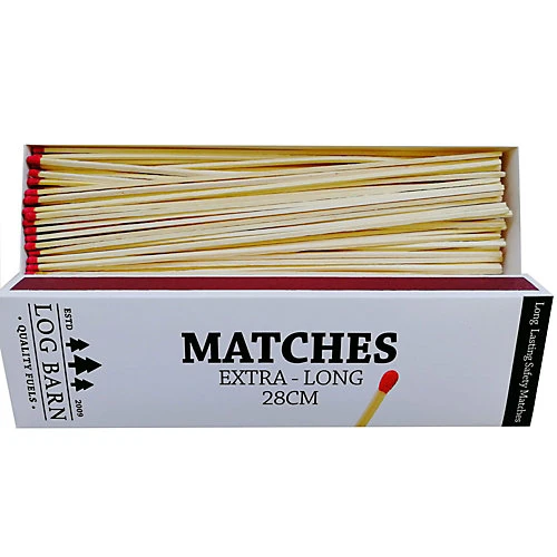 Log-Barn Extra-Long Safety Matches, Multipack Of 12 Boxes, Each Containing Approximately 90 Matches - Ideal For Open Fires, Pizza 1 Log-Barn Extra-Long Safety Matches, Multipack Of 12 Boxes, Each Containing Approximately 90 Matches - Ideal For Open Fires, Pizza