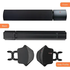 Mirrorstone 1200w Helios Infrared Bar Heater In Black Finish, Wall/Ceiling Mount, Indoor Electric Heater -Diy mirrorstone 1200w helios infrared bar heater in black finish wall ceiling mount indoor electric heater5059364077550 03c MP