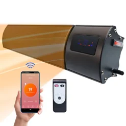 Mirrorstone 3000W Helios Wi-Fi Remote Controllable Infrared Bar Heater In Black Finish, Wall/Ceiling Mount, Indoor Electric Heater -Diy mirrorstone 3000w helios wi fi remote controllable infrared bar heater in black finish wall ceiling mount indoor electric heater5059364077642 03c MP