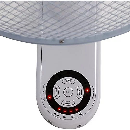 MYLEK 16" Wall Fan White - Oscillating Design With 3 Speed Settings & 2 Fan Modes - Remote Control Or Manual 2 MYLEK 16" Wall Fan White - Oscillating Design With 3 Speed Settings & 2 Fan Modes - Remote Control Or Manual - Image 2