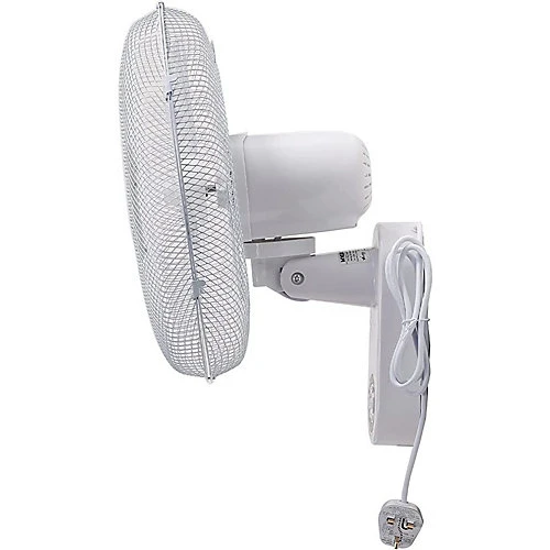 MYLEK 16" Wall Fan White - Oscillating Design With 3 Speed Settings & 2 Fan Modes - Remote Control Or Manual 4 MYLEK 16" Wall Fan White - Oscillating Design With 3 Speed Settings & 2 Fan Modes - Remote Control Or Manual - Image 4