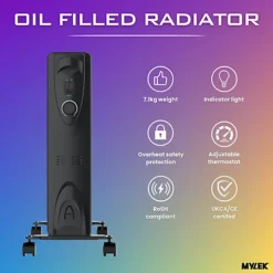 MYLEK Oil Filled 2000w Heater Radiator Thermostat 3 Heat Settings Charcoal Grey 7 MYLEK Oil Filled 2000w Heater Radiator Thermostat 3 Heat Settings Charcoal Grey -Diy mylek oil filled 2000w heater radiator thermostat 3 heat settings charcoal grey5056411320362 04c MP