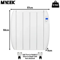 MYLEK Panel Heater Radiator 1000W Electric With Programmable Digital Timer 6 MYLEK Panel Heater Radiator 1000W Electric With Programmable Digital Timer -Diy mylek panel heater radiator 1000w electric with programmable digital timer5056411320874 03c MP