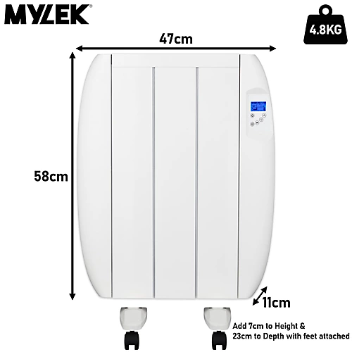 MYLEK Panel Heater Radiator 600W Electric With Programmable Digital Timer 3 MYLEK Panel Heater Radiator 600W Electric With Programmable Digital Timer - Image 3