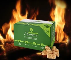 Natural Flamers Wood Wool Firelighters Box Of 200 For Stoves Wood Burners BBQs