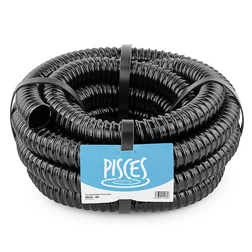 Pisces 25mm (1 Inch) Black Pond Corrugated Flexible Hose Pipe - 5m Roll 1 Pisces 25mm (1 Inch) Black Pond Corrugated Flexible Hose Pipe - 5m Roll