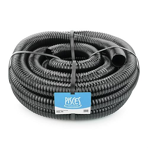 Pisces 50mm (2 Inch) Black Pond Corrugated Flexible Hose Pipe - 10m Roll 1 Pisces 50mm (2 Inch) Black Pond Corrugated Flexible Hose Pipe - 10m Roll