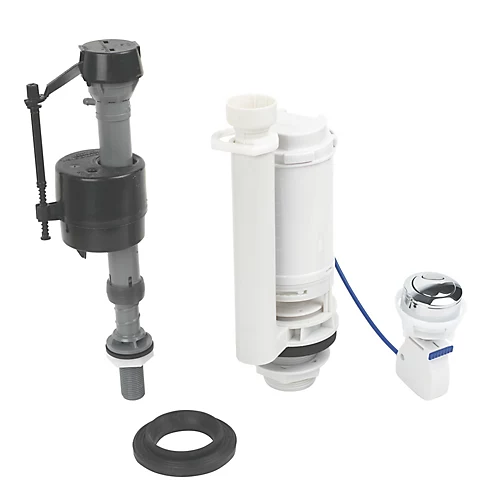 Plastic & Rubber 2 Piece Bottom Flush & Fill Valve Pack ½" 1 Plastic & Rubber 2 Piece Bottom Flush & Fill Valve Pack ½"