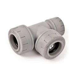 Polypipe PolyPlumb PB1428 28mm X 22mm X 28mm Reduced End Tee - Grey 5 Pack