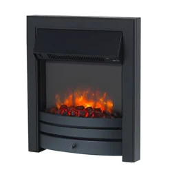 Roxby Electric Fire - Black With 35mm Spacer Kit