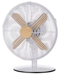 Russell Hobbs Scandi Desk Fan 12 Inch White And Wood Effect RHMDF1201WDW