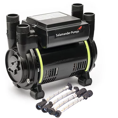 Salamander CT50+ XTRA 1.5 Bar Positive Twin Shower Pump +Iso Hoses CT50PLUS XTRA 1 Salamander CT50+ XTRA 1.5 Bar Positive Twin Shower Pump +Iso Hoses CT50PLUS XTRA