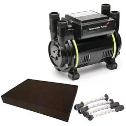 Salamander CT80B 2.6 Bar Bathroom Twin Impeller Shower Pump CT80 B Hoses & Mat