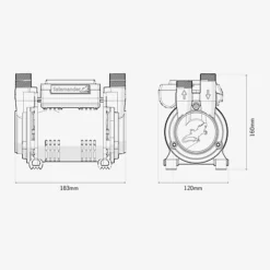 Salamander CTFORCE 20PS 2.0 Bar Brass Single Impeller Shower Pump + Hoses + Mat -Diy salamander ctforce 20ps 2 0 bar brass single impeller shower pump hoses mat5055995558154 04c MP