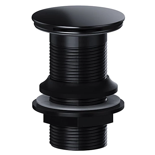 SPARES2GO Clicker Basin Waste Bathroom / Kitchen Sink Plug 1 1/4" Round Black (Unslotted) 1 SPARES2GO Clicker Basin Waste Bathroom / Kitchen Sink Plug 1 1/4" Round Black (Unslotted)