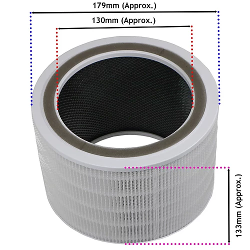 SPARES2GO HEPA Filters Compatible With Levoit Core 200S 200S-RF Air Purifier (Pack Of 2) 2 SPARES2GO HEPA Filters Compatible With Levoit Core 200S 200S-RF Air Purifier (Pack Of 2) - Image 2