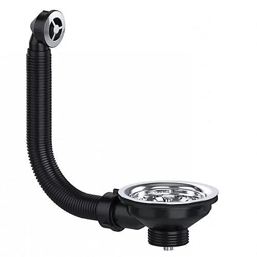 SPARES2GO Sink Strainer Basket Round Overflow Waste Drain Plug Chrome Plated Stainless Steel Kitchen Bathroom Basin (40mm, 1 1/2") 1 SPARES2GO Sink Strainer Basket Round Overflow Waste Drain Plug Chrome Plated Stainless Steel Kitchen Bathroom Basin (40mm, 1 1/2")