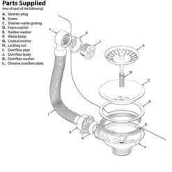 SPARES2GO Sink Strainer Basket Round Overflow Waste Drain Plug Chrome Plated Stainless Steel Kitchen Bathroom Basin (40mm, 1 1/2") 6 SPARES2GO Sink Strainer Basket Round Overflow Waste Drain Plug Chrome Plated Stainless Steel Kitchen Bathroom Basin (40mm, 1 1/2") -Diy spares2go sink strainer basket round overflow waste drain plug chrome plated stainless steel kitchen bathroom basin 40mm 1 1 2 5057817536678 03c MP