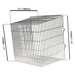 SPARES2GO Universal Rectangular Terminal Flue Guard Non-Condensing Oil Boiler (11" X 11" X 10.5") -Diy spares2go universal rectangular terminal flue guard non condensing oil boiler 11 x 11 x 10 5 5057817544567 03c MP
