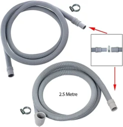 SPARES2GO Universal Washing Machine / Dishwasher Fill Hose + Drain Hose Extension Set (5 Metre) -Diy spares2go universal washing machine dishwasher fill hose drain hose extension set 5 metre 5057817417687 04c MP