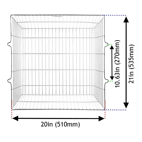 SPARES2GO Universal Zinc Coated Terminal Guard Square Boiler Flue Cage (18'' X 18'' X 7'') 2 SPARES2GO Universal Zinc Coated Terminal Guard Square Boiler Flue Cage (18'' X 18'' X 7'') - Image 2
