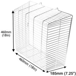 SPARES2GO Universal Zinc Coated Terminal Guard Square Boiler Flue Cage (18'' X 18'' X 7'') 6 SPARES2GO Universal Zinc Coated Terminal Guard Square Boiler Flue Cage (18'' X 18'' X 7'') -Diy spares2go universal zinc coated terminal guard square boiler flue cage 18 x 18 x 7 5056026731430 03c MP