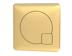 Square Dual Flush Push Button (For Use With Concealed Toilet Cistern - Not Included) - 70mm -Brushed Brass - Balterley