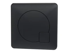 Square Dual Flush Push Button (For Use With Concealed Toilet Cistern - Not Included) - 70mm - Matt Black - Balterley