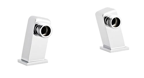 Tap Accessories Square Minimalist Inlet Legs, Pair - Chrome - Balterley 1 Tap Accessories Square Minimalist Inlet Legs, Pair - Chrome - Balterley