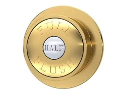 Traditional Dual Flush Push Button (For Use With Concealed Toilet Cistern - Not Included) - 72mm - Brushed Brass - Balterley
