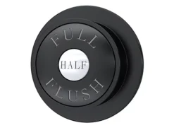 Traditional Dual Flush Push Button (For Use With Concealed Toilet Cistern - Not Included) - 72mm - Matt Black - Balterley