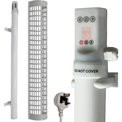 Tubular Heater 180W Low Energy - Tube 95cm And Cage Guard 91cm - Built In Digital Timer