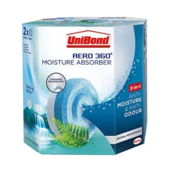 Unibond AERO 360 Moisture Absorber Waterfall Freshness Refill Tab, Twin Pack