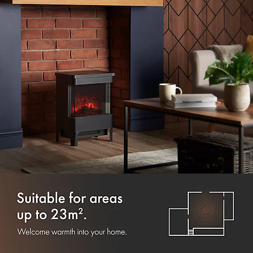VonHaus Electric Stove Heater 1900W, Portable Electric Fireplace W/ Indoor Log/Wood Burner LED Effect & Adjustable Thermostat 2 VonHaus Electric Stove Heater 1900W, Portable Electric Fireplace W/ Indoor Log/Wood Burner LED Effect & Adjustable Thermostat - Image 2